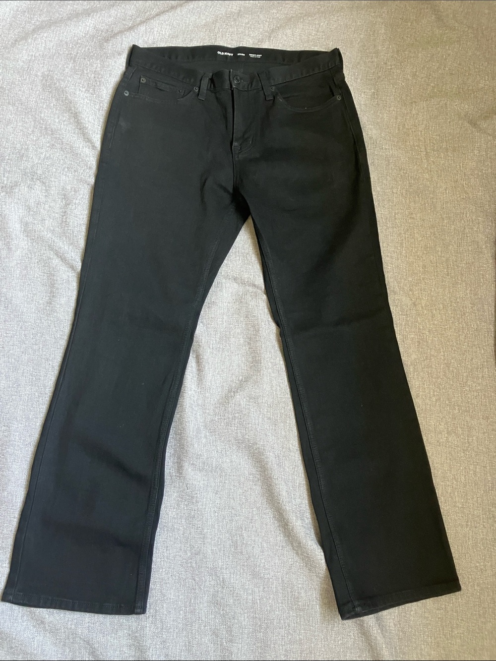 Old Navy Men’s Black Cotton Blend  Bootcut Built in flex Jeans Size 33x30